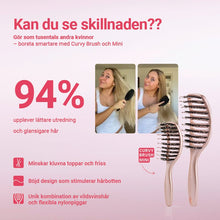 Mini Curvy Brush - hårborste med vildsvinshår