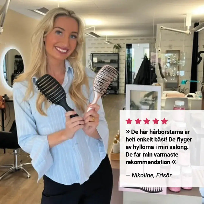 Mini Curvy Brush - hårborste med vildsvinshår