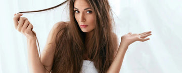 Kvinna med slitet hår