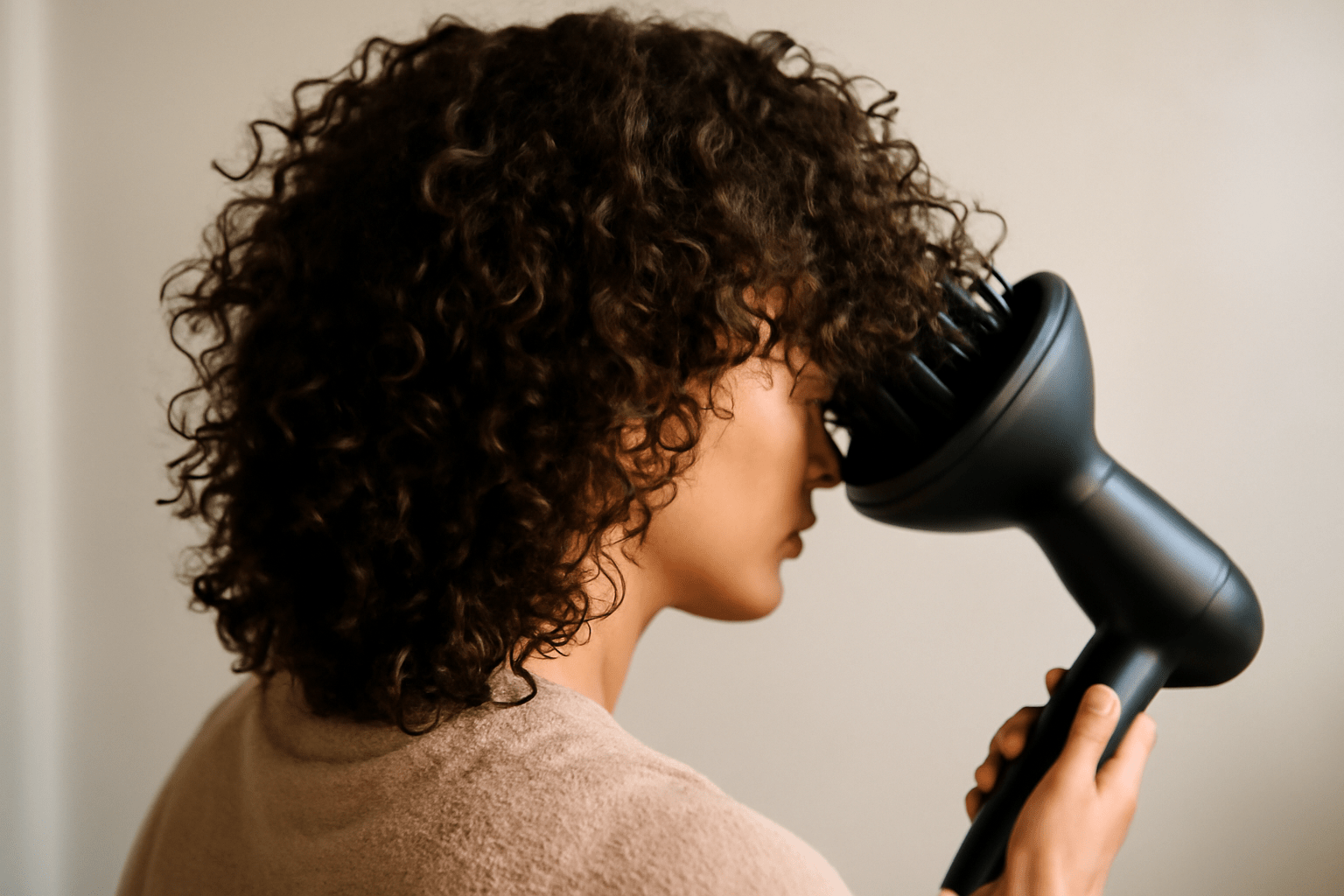 Hur man torkar lockigt hår utan friss Expertens tips för ett slätt resultat