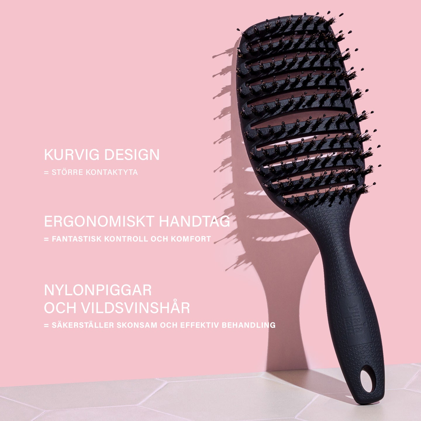 Curvy Brush - hårborste med vildsvinshår