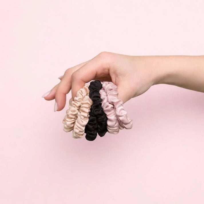 6-pak Soft Satin Scrunchies Small