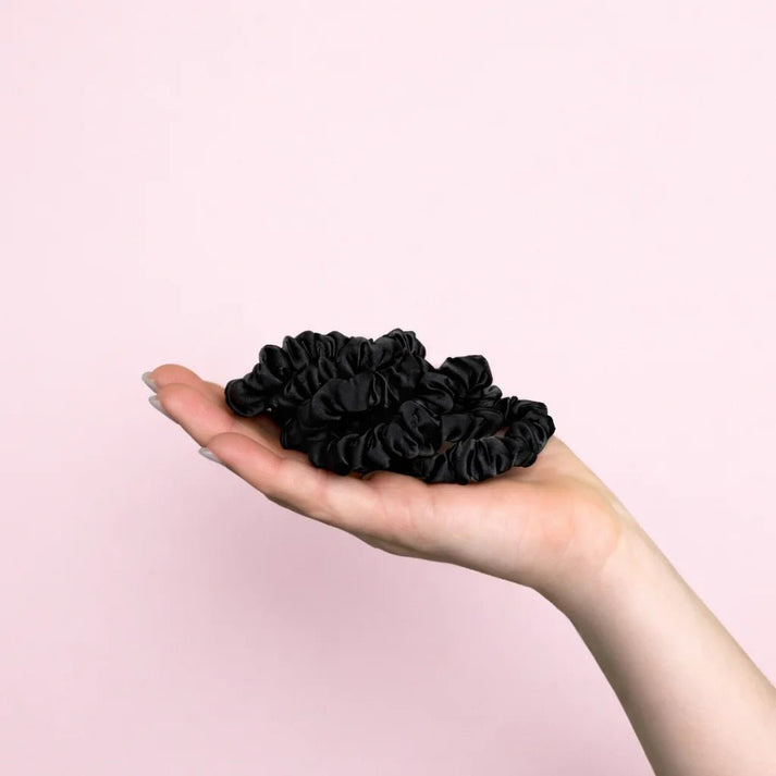 6-pak Soft Satin Scrunchies Small