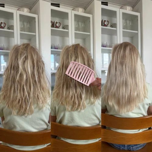 Curved Paddle Brush - hårborste med vildsvinshår