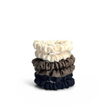 6-pak Soft Satin Scrunchies Small