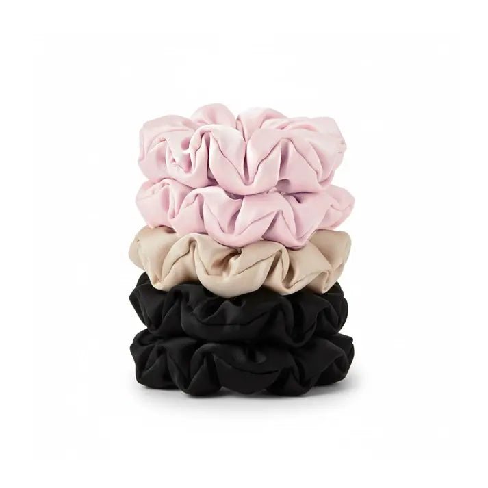 5-pak Soft Satin Scrunchies Medium