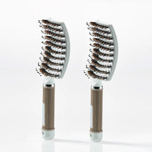Curved Paddle Brush - hårborste med vildsvinshår