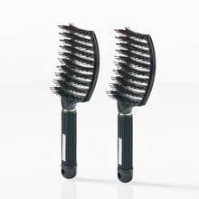 Curved Paddle Brush - hårborste med vildsvinshår
