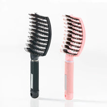 Curved Paddle Brush - hårborste med vildsvinshår