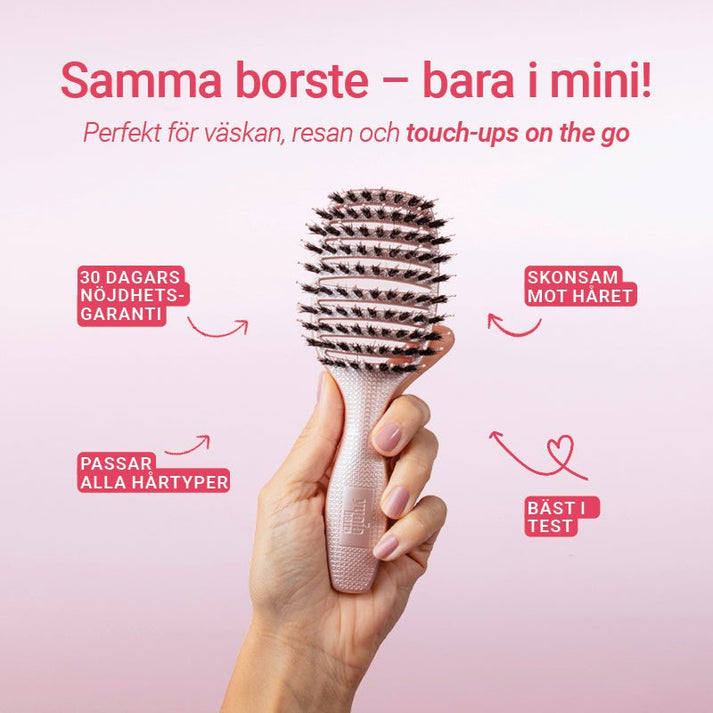 Mini Curvy Brush - hårborste med vildsvinshår