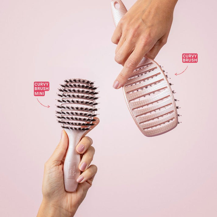 Mini Curvy Brush - hårborste med vildsvinshår