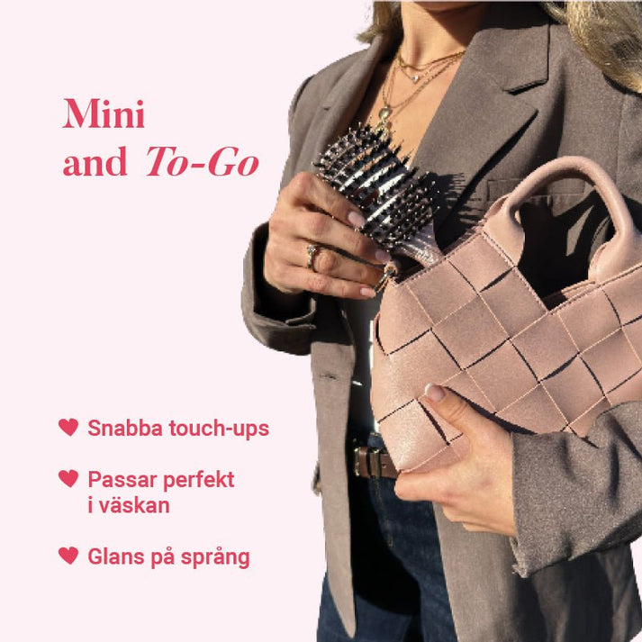 Mini Curvy Brush - hårborste med vildsvinshår