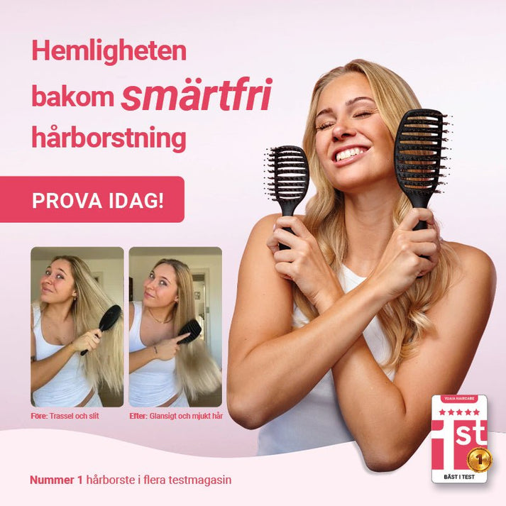Mini Curvy Brush - hårborste med vildsvinshår