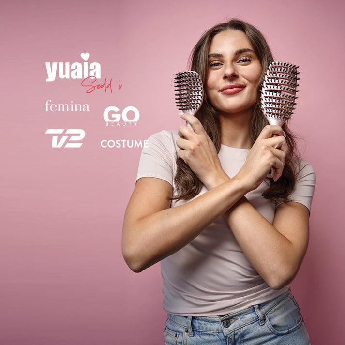 Mini Curvy Brush - hårborste med vildsvinshår