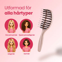 Mini Curvy Brush - hårborste med vildsvinshår