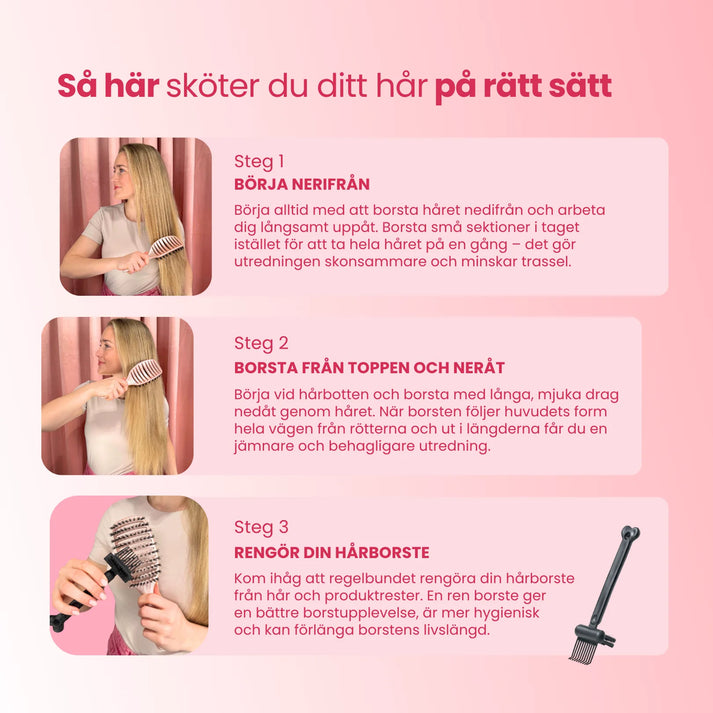Mini Curvy Brush - hårborste med vildsvinshår