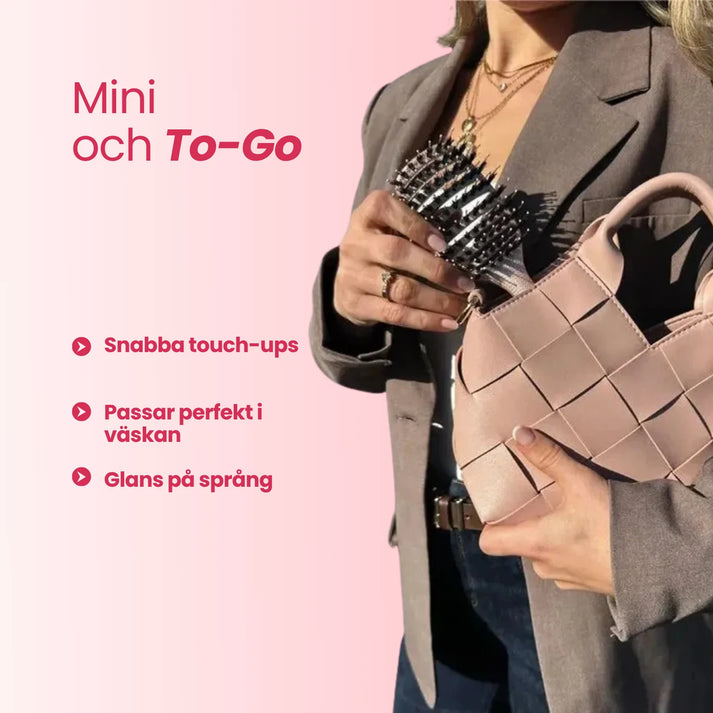 Mini Curvy Brush - hårborste med vildsvinshår