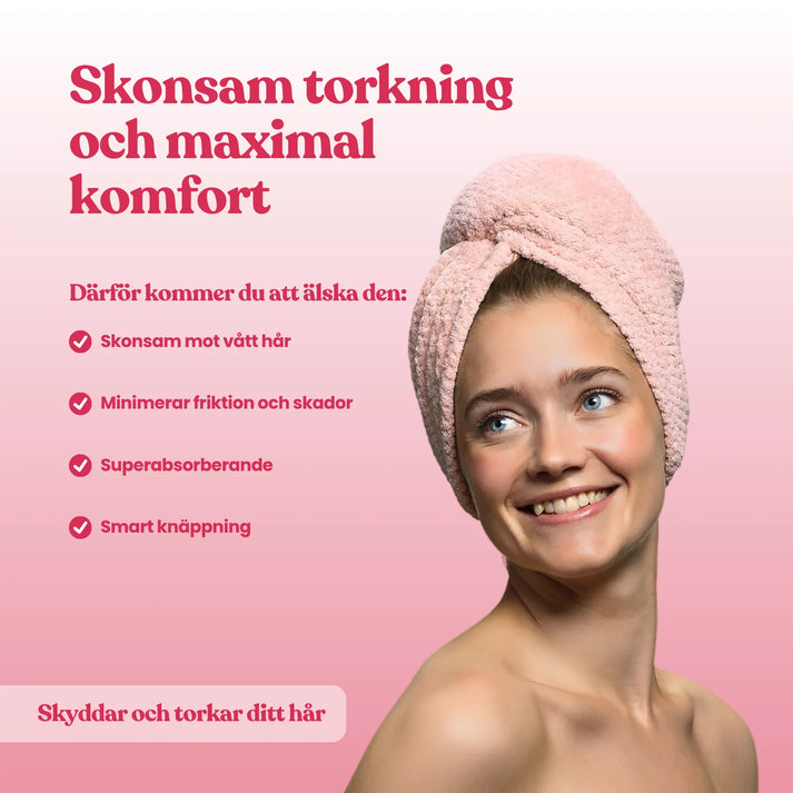 Mikrofiberhandduk för hår