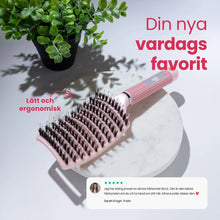 Curved Paddle Brush - hårborste med vildsvinshår