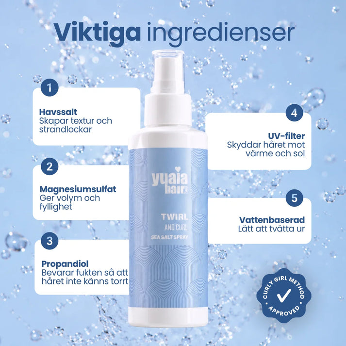 Twirl and Curl Saltvattenspray för hår 150 ml