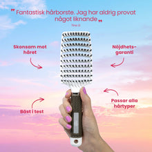 Curved Paddle Brush - hårborste med vildsvinshår