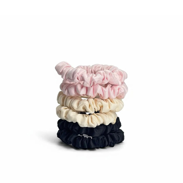 6-pack Soft Satin Scrunchies Small