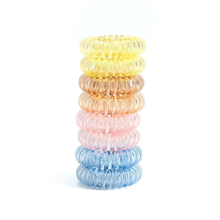 8-pack spiralformade hårsnoddar