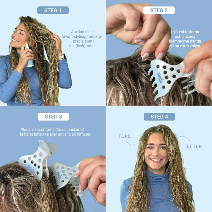 Curl and Volume Root Clips (6 st)